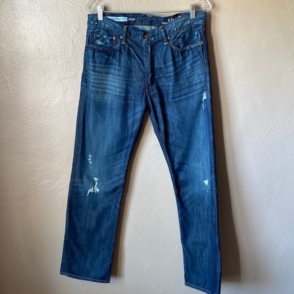 GAP Men's Straight Jeans - Dark Blue - Picture 1 of 8